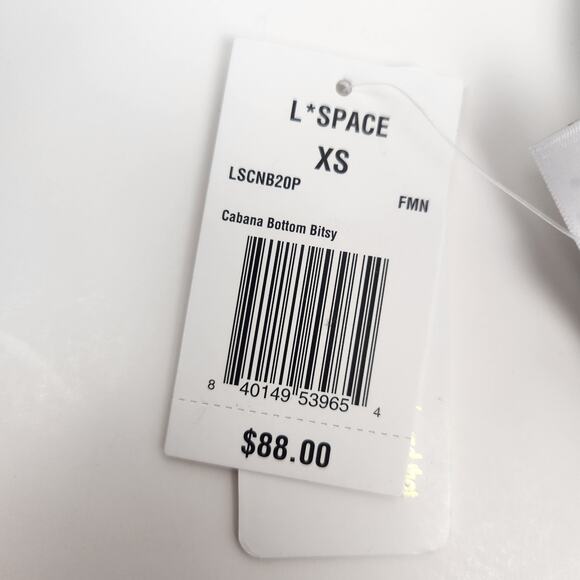 L*Space Cabana Bitsy Bikini Bottom in Forget Me Not Floral Size XS NWT - Picture 4 of 5